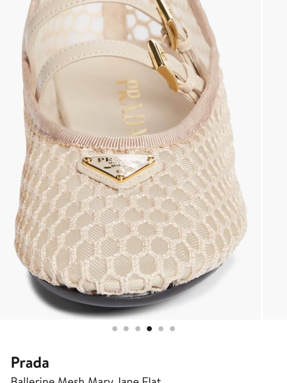 Prada Ballerina Mesh Mary Jane Flat - Picture 5 of 13